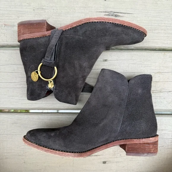 See by Chloe suede Louise ankle booties in Dark Brown size 37 - Picture 11 of 16